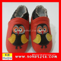 Best Selling New Products colorful owl shape soft flat embroidered good quality baby shoes